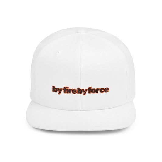Flat Bill Snapback By Fire By Force Logo Hat for Everyday Hustle