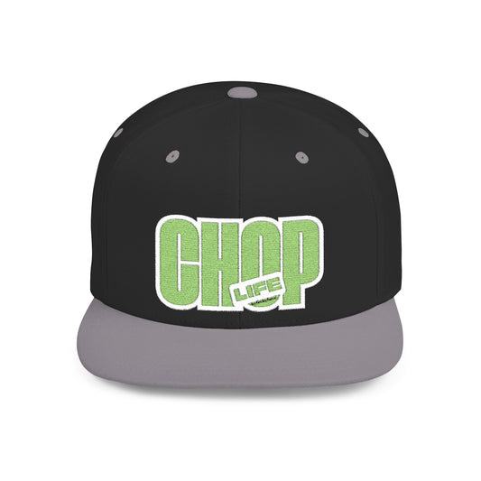 Flat Bill Snapback CHOP LIFE (White Logo) Wear the Vibes Speak the Culture