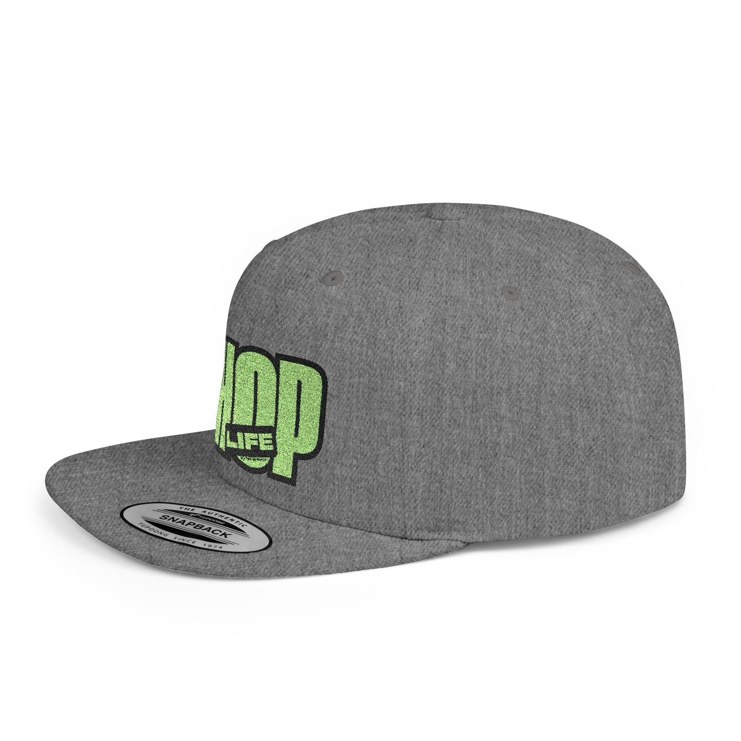 Flat Bill Snapback CHOP LIFE (Green Logo) Wear the Vibes Speak the Culture