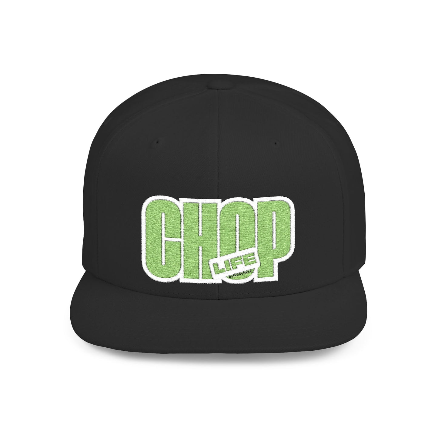 Flat Bill Snapback CHOP LIFE (White Logo) Wear the Vibes Speak the Culture