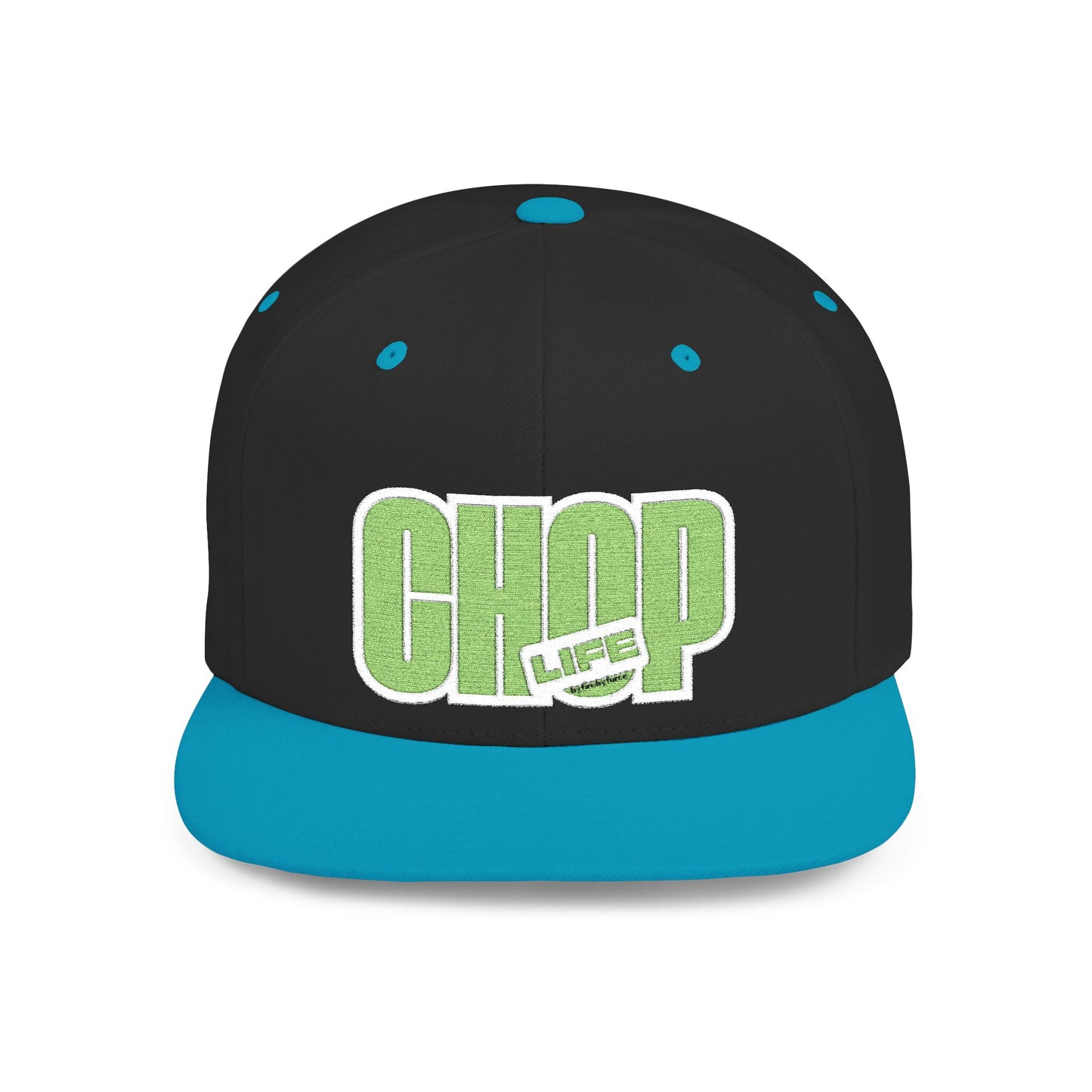Flat Bill Snapback CHOP LIFE (White Logo) Wear the Vibes Speak the Culture