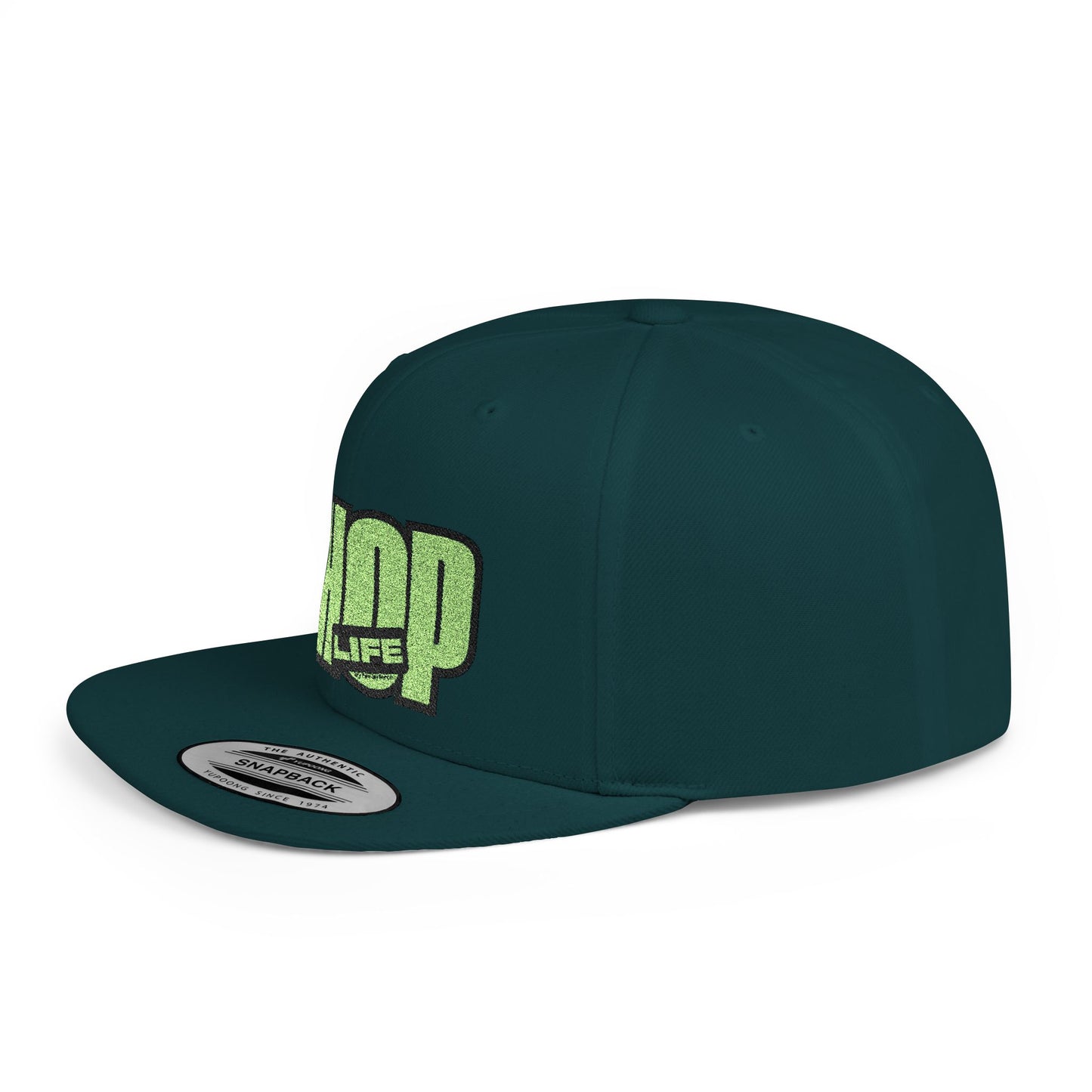 Flat Bill Snapback CHOP LIFE (Green Logo) Wear the Vibes Speak the Culture