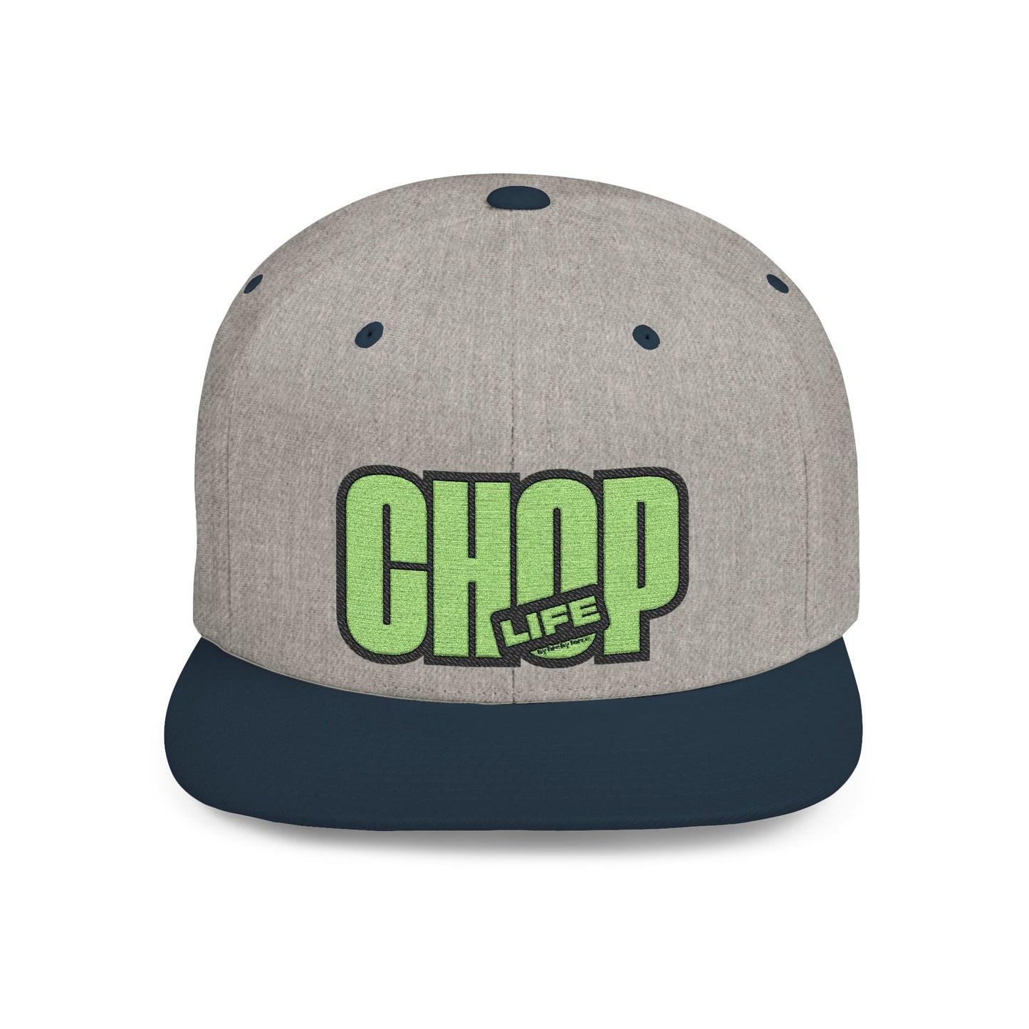 Flat Bill Snapback CHOP LIFE (Green Logo) Wear the Vibes Speak the Culture