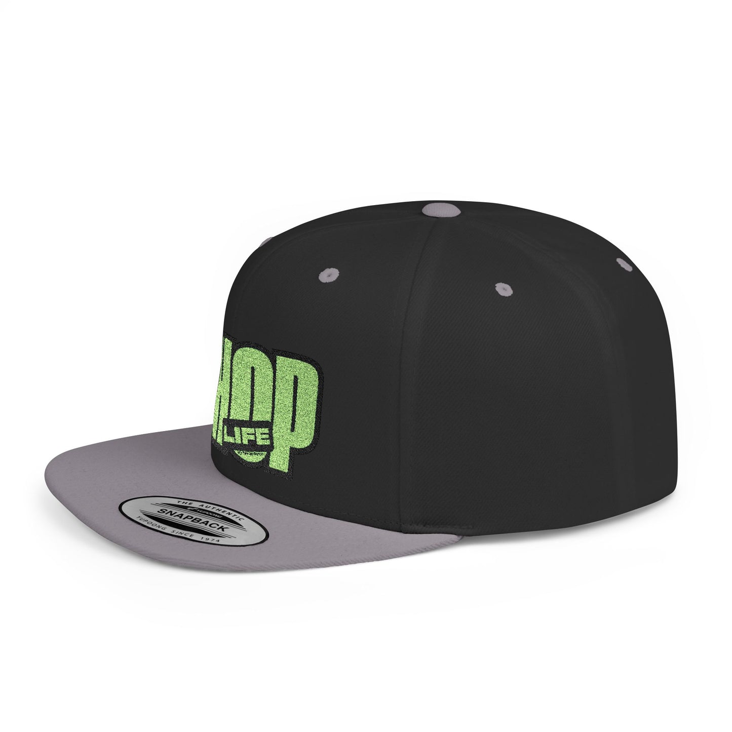 Flat Bill Snapback CHOP LIFE (Green Logo) Wear the Vibes Speak the Culture