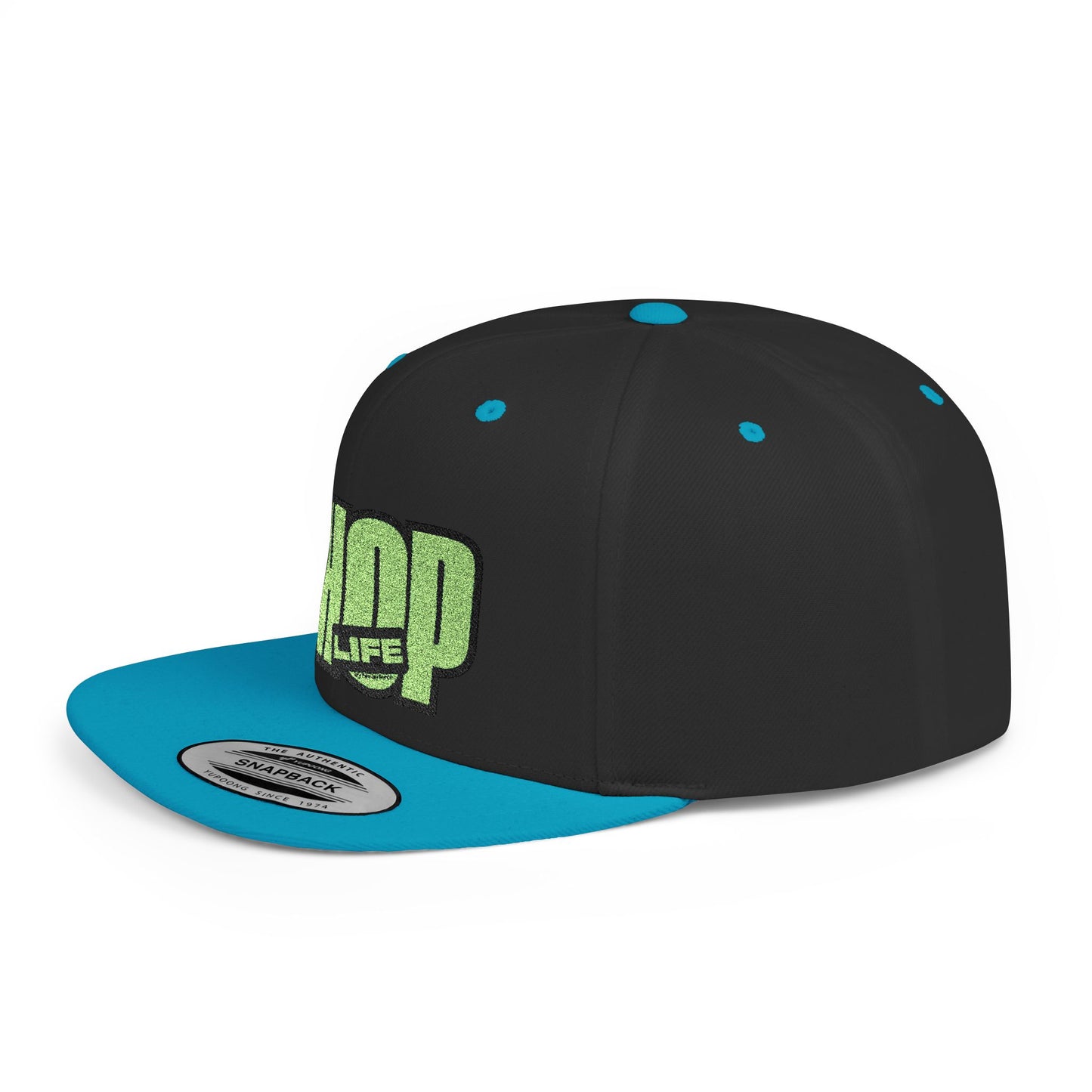 Flat Bill Snapback CHOP LIFE (Green Logo) Wear the Vibes Speak the Culture