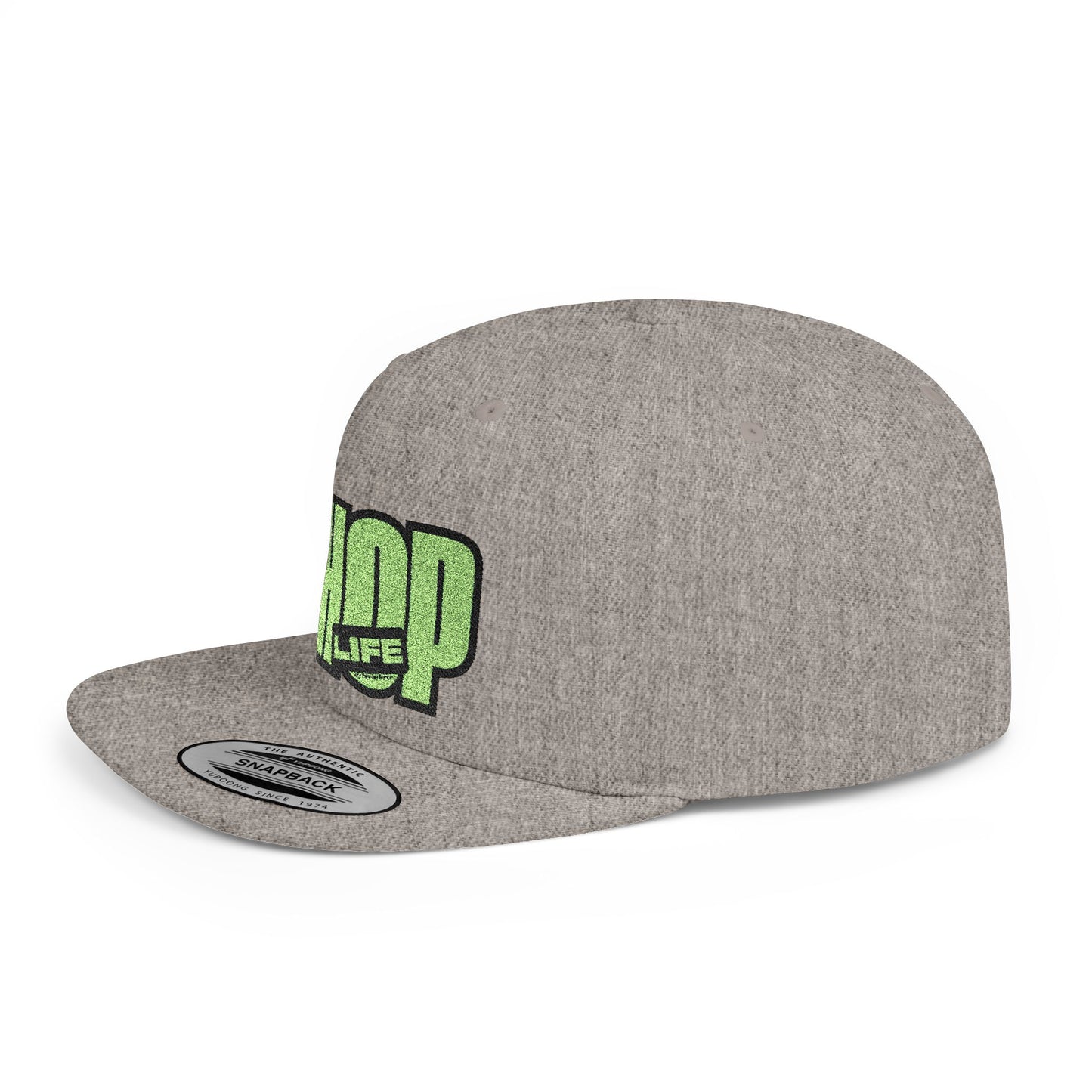 Flat Bill Snapback CHOP LIFE (Green Logo) Wear the Vibes Speak the Culture