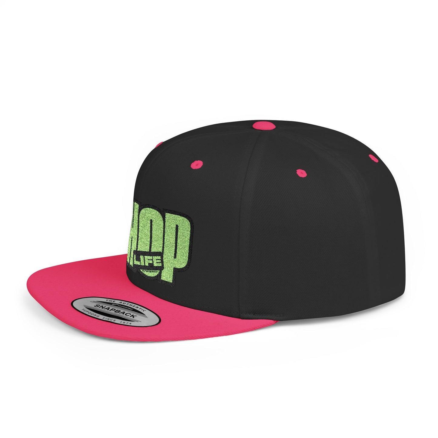 Flat Bill Snapback CHOP LIFE (Green Logo) Wear the Vibes Speak the Culture