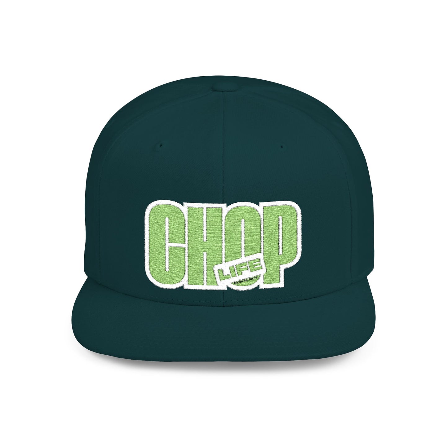 Flat Bill Snapback CHOP LIFE (White Logo) Wear the Vibes Speak the Culture
