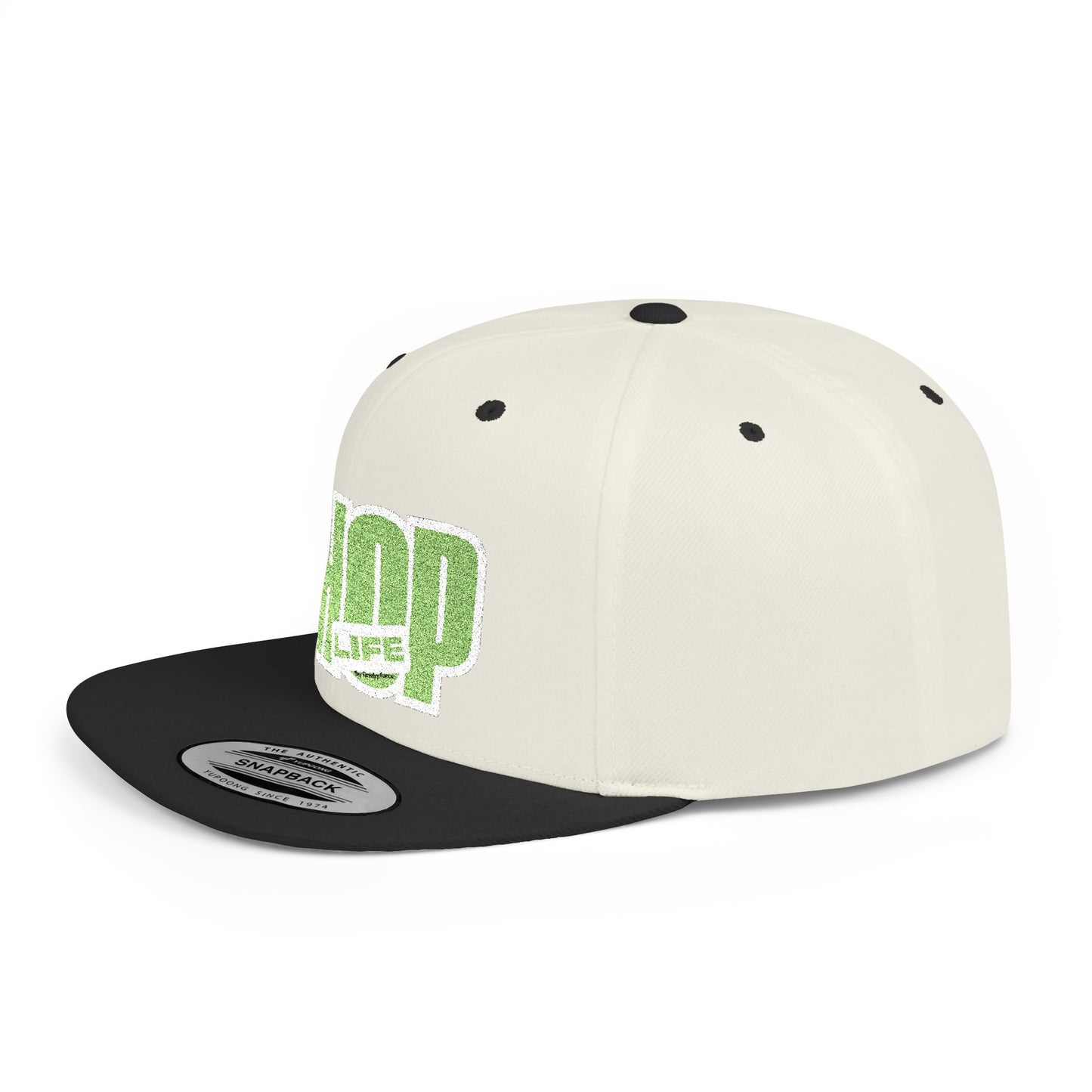 Flat Bill Snapback CHOP LIFE (White Logo) Wear the Vibes Speak the Culture