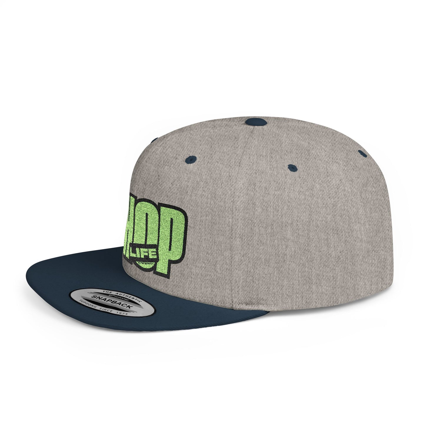 Flat Bill Snapback CHOP LIFE (Green Logo) Wear the Vibes Speak the Culture