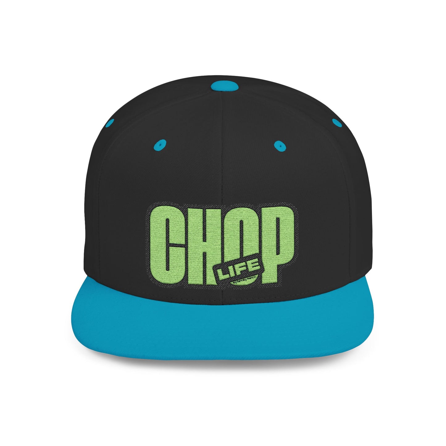Flat Bill Snapback CHOP LIFE (Green Logo) Wear the Vibes Speak the Culture