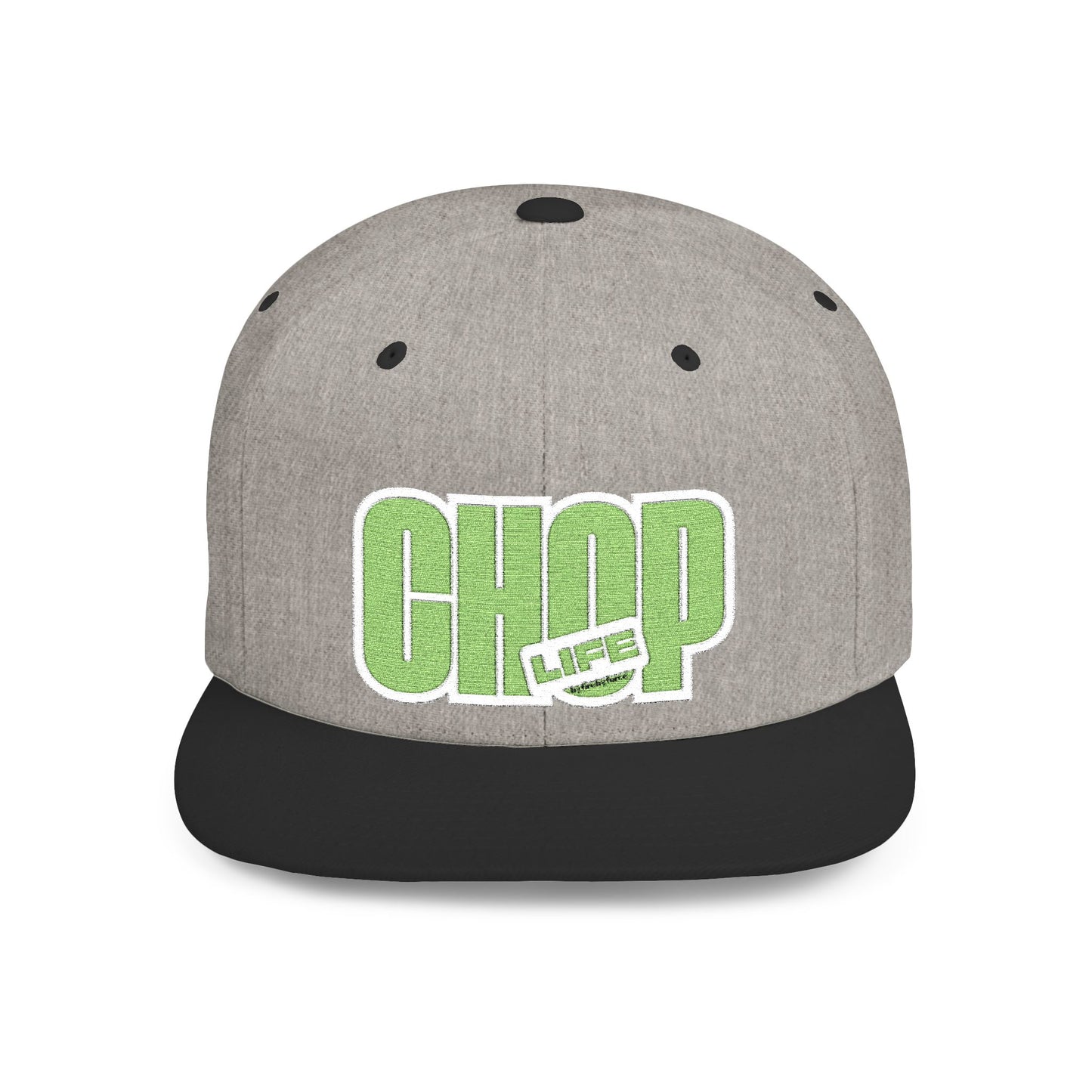 Flat Bill Snapback CHOP LIFE (White Logo) Wear the Vibes Speak the Culture